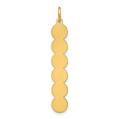 14K Yellow Gold 6 Letter Bubble Pendant
