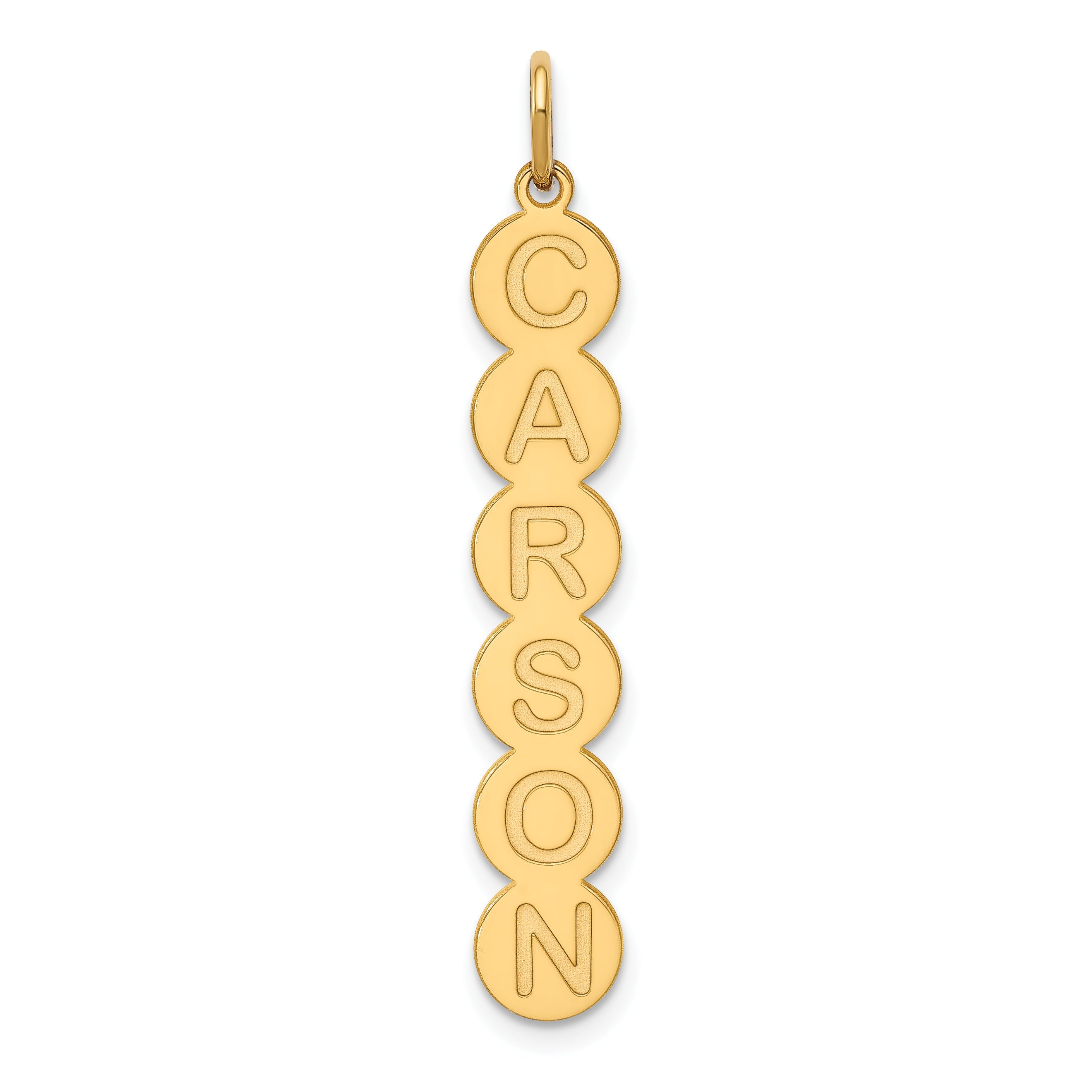Gold Plated Sterling Silver/Gold 6 Letter Bubble Pendant