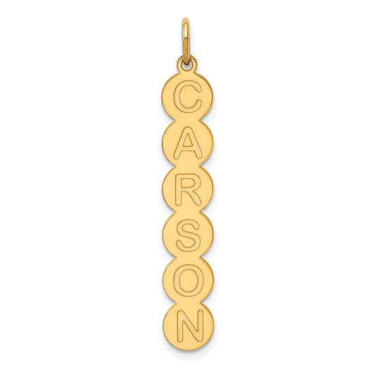 Gold Plated Sterling Silver/Gold 6 Letter Bubble Pendant