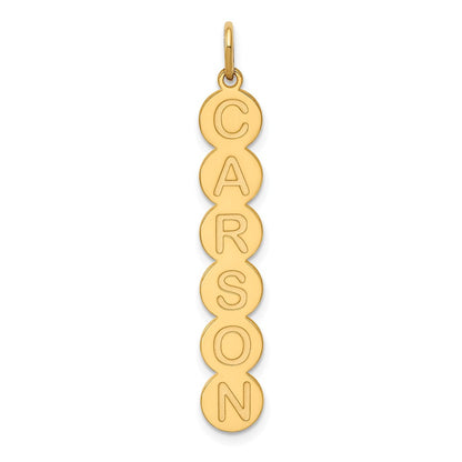 14K Yellow Gold 6 Letter Bubble Pendant