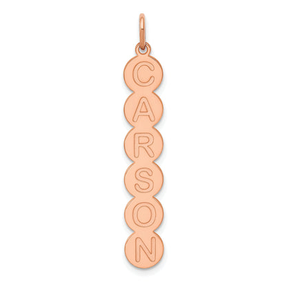 14K Rose Gold 6 Letter Bubble Pendant