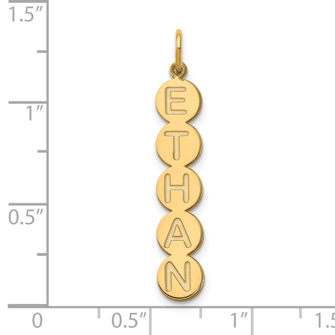 Gold Plated Sterling Silver/Gold 5 Letter Bubble Pendant
