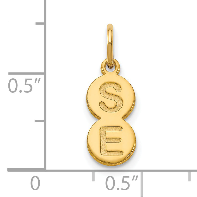 Gold Plated Sterling Silver/Gold 2 Letter Bubble Pendant