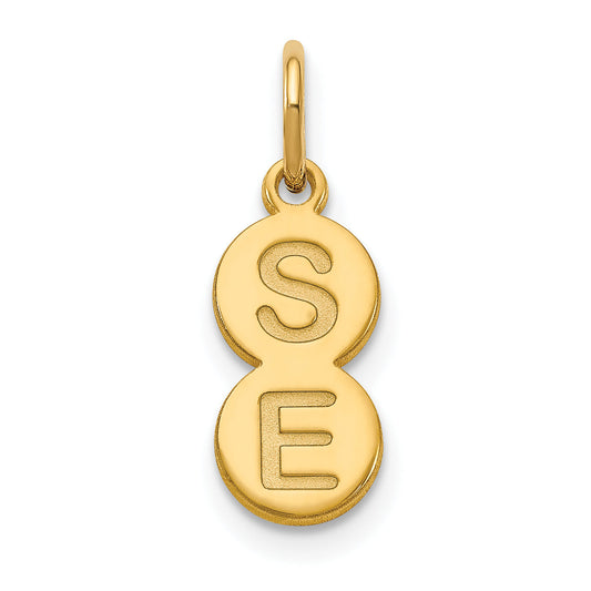 Gold Plated Sterling Silver/Gold 2 Letter Bubble Pendant