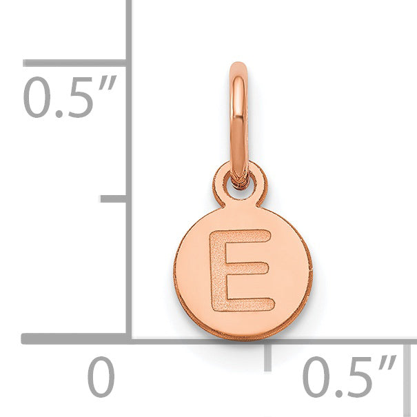 14K Rose Gold 1 Letter Bubble Pendant
