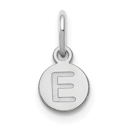 14K White Gold 1 Letter Bubble Pendant