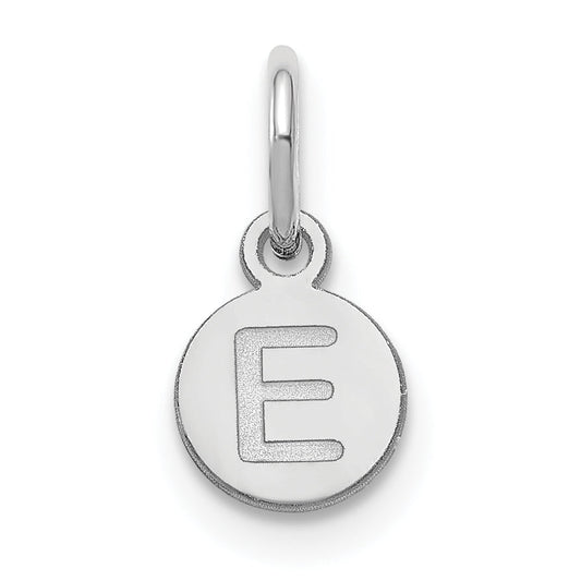 Sterling Silver Silver/Rhodium Plated 1 Letter Bubble Pendant