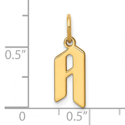 14k Yellow Gold 14KY Letter A Initial Pendant
