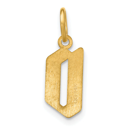 14k Yellow Gold 14KY Letter D Initial Pendant