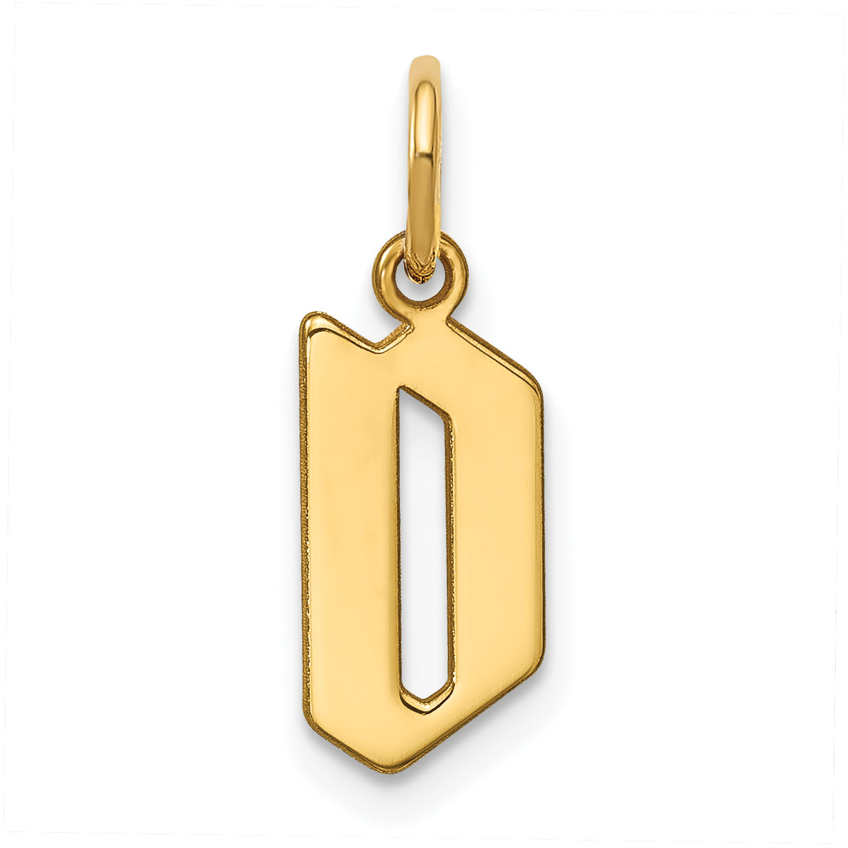 14k Yellow Gold 14KY Letter D Initial Pendant