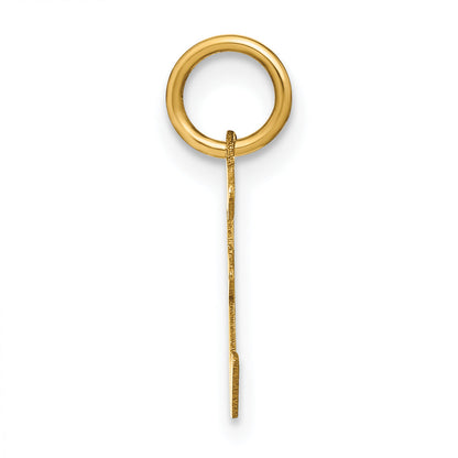 14k Yellow Gold 14KY Letter E Initial Pendant