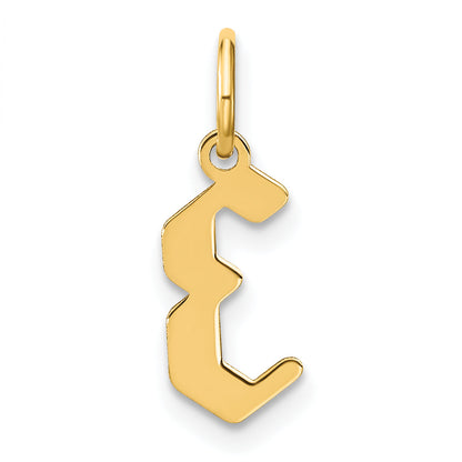 14k Yellow Gold 14KY Letter E Initial Pendant