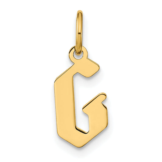 14k Yellow Gold 14KY Letter G Initial Pendant