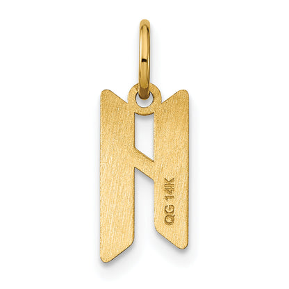 14k Yellow Gold 14KY Letter H Initial Pendant
