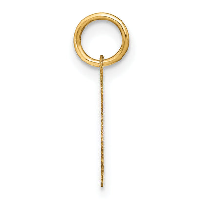 14k Yellow Gold 14KY Letter I Initial Pendant