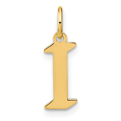 14k Yellow Gold 14KY Letter I Initial Pendant