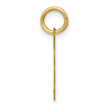 14k Yellow Gold 14KY Letter J Initial Pendant