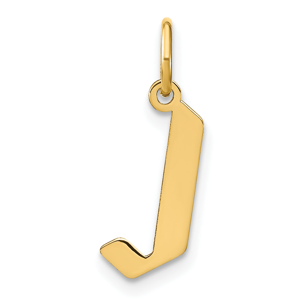 14k Yellow Gold 14KY Letter J Initial Pendant