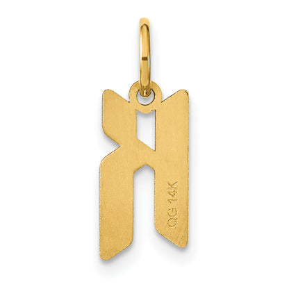 14k Yellow Gold 14KY Letter K Initial Pendant
