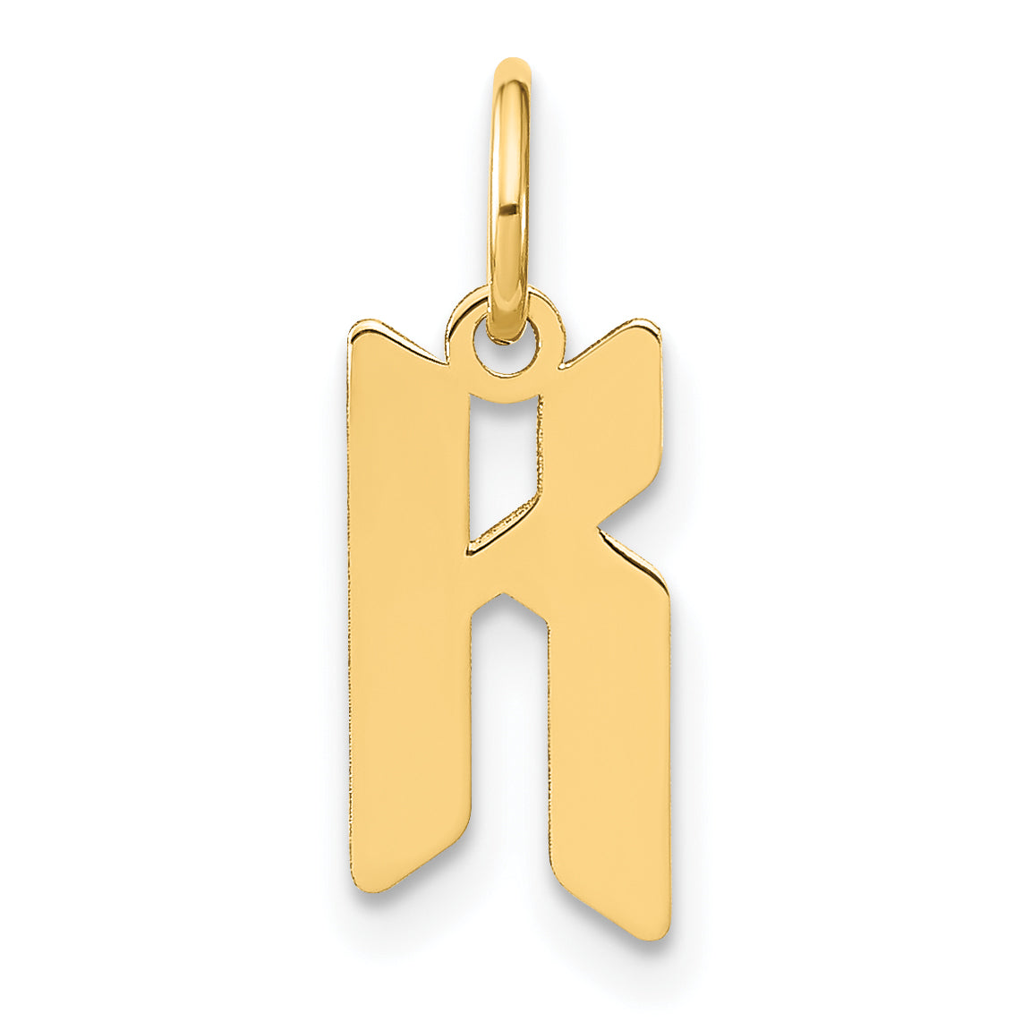 14k Yellow Gold 14KY Letter K Initial Pendant