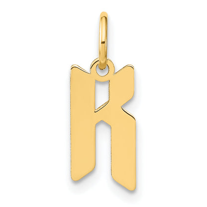 14k Yellow Gold 14KY Letter K Initial Pendant
