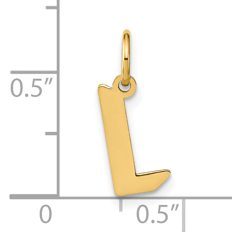 14k Yellow Gold 14KY Letter L Initial Pendant