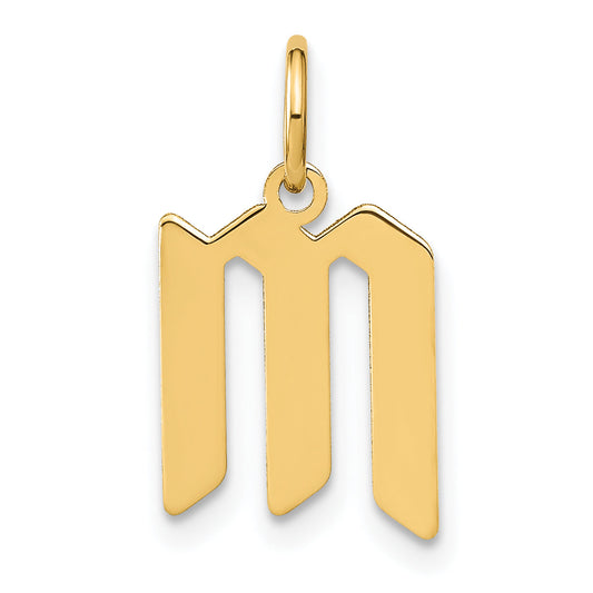 14k Yellow Gold 14KY Letter M Initial Pendant