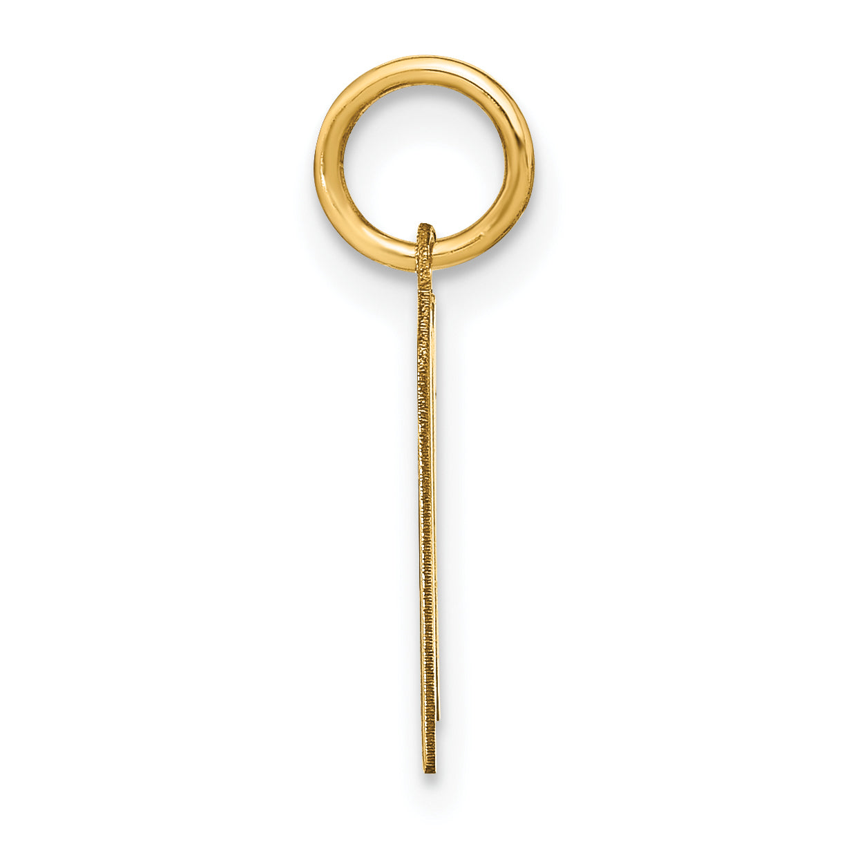 14k Yellow Gold 14KY Letter N Initial Pendant