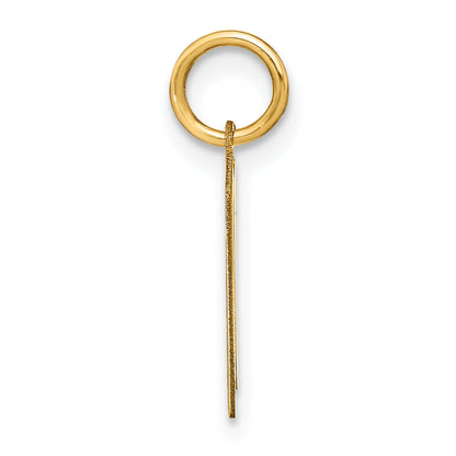 14k Yellow Gold 14KY Letter N Initial Pendant