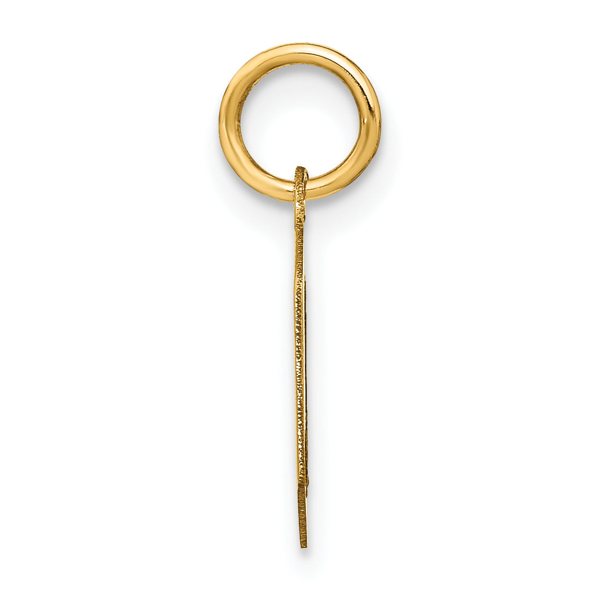 14k Yellow Gold 14KY Letter O Initial Pendant