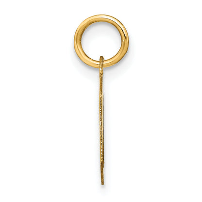14k Yellow Gold 14KY Letter O Initial Pendant