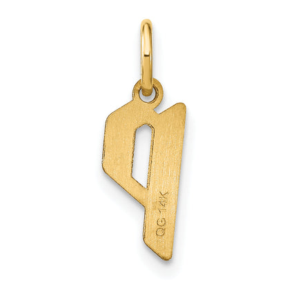 14k Yellow Gold 14KY Letter P Initial Pendant