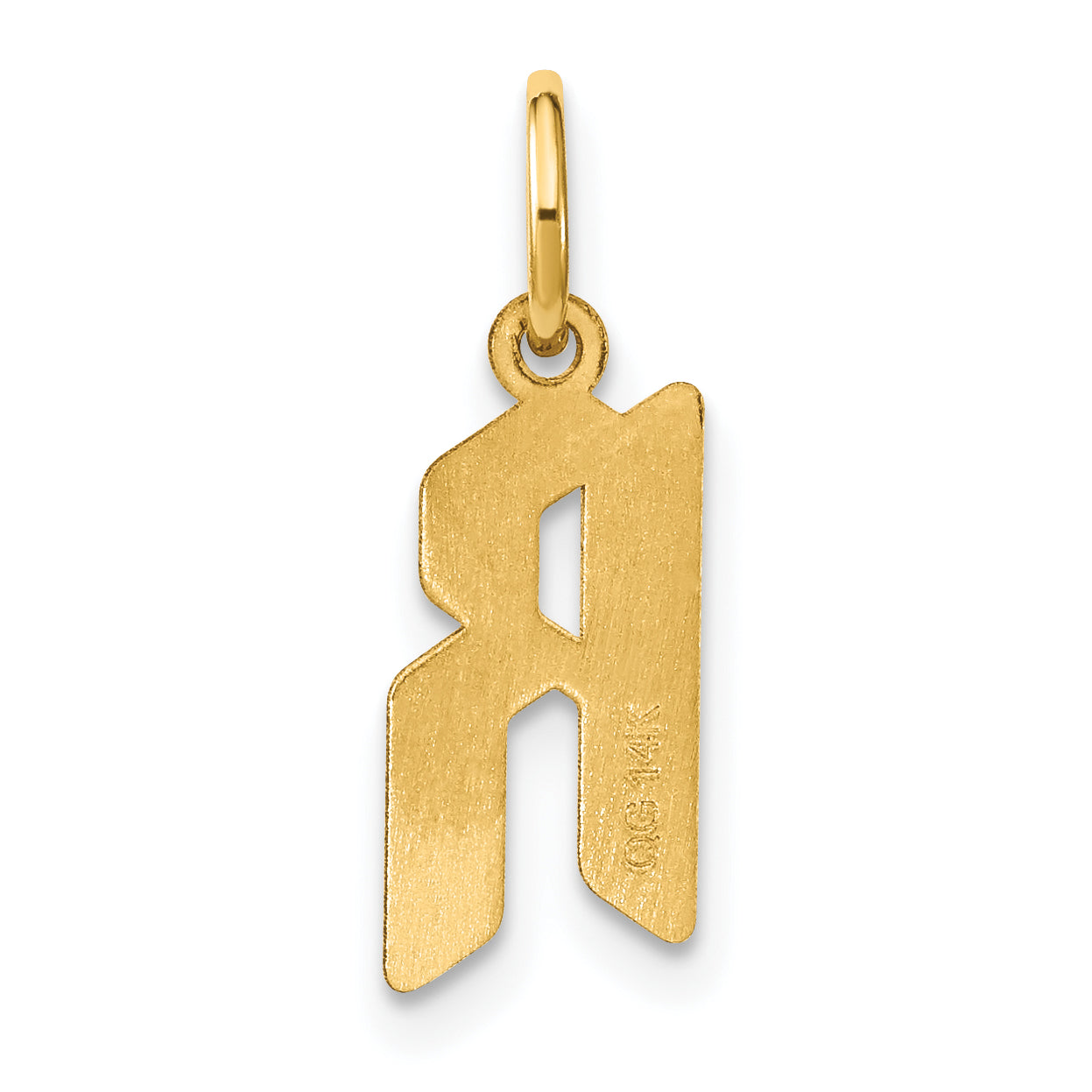 14k Yellow Gold 14KY Letter R Initial Pendant