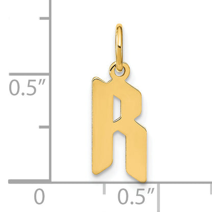 14k Yellow Gold 14KY Letter R Initial Pendant