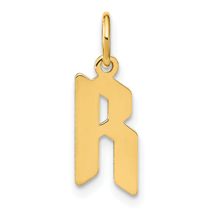 14k Yellow Gold 14KY Letter R Initial Pendant