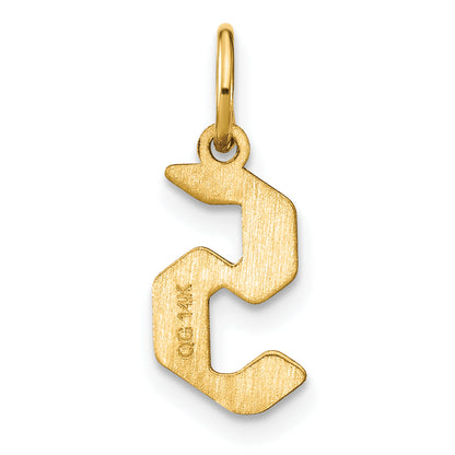 14k Yellow Gold 14KY Letter S Initial Pendant