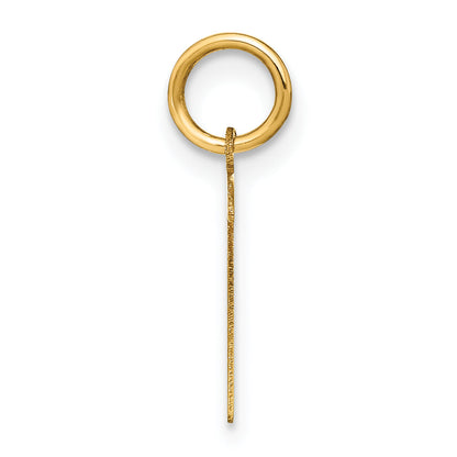 14k Yellow Gold 14KY Letter T Initial Pendant