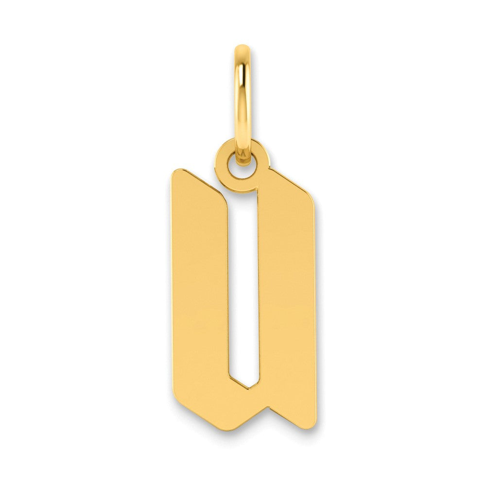 14K Yellow Gold 14Ky Letter U Initial Pendant