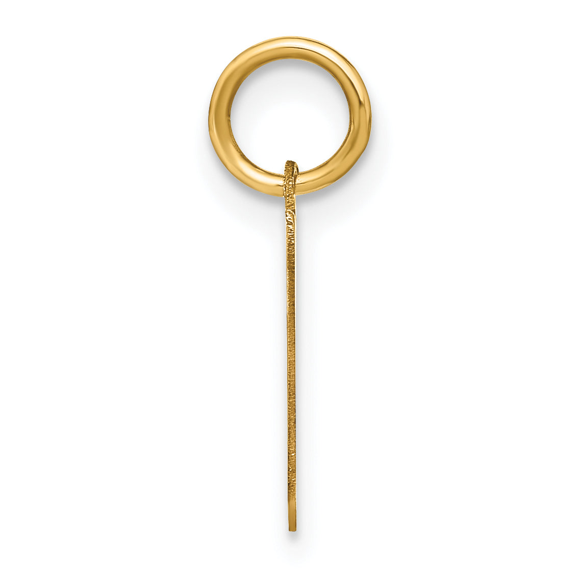 14k Yellow Gold 14KY Letter V Initial Pendant