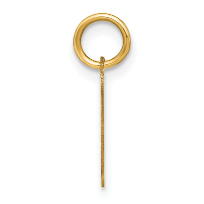 14k Yellow Gold 14KY Letter V Initial Pendant