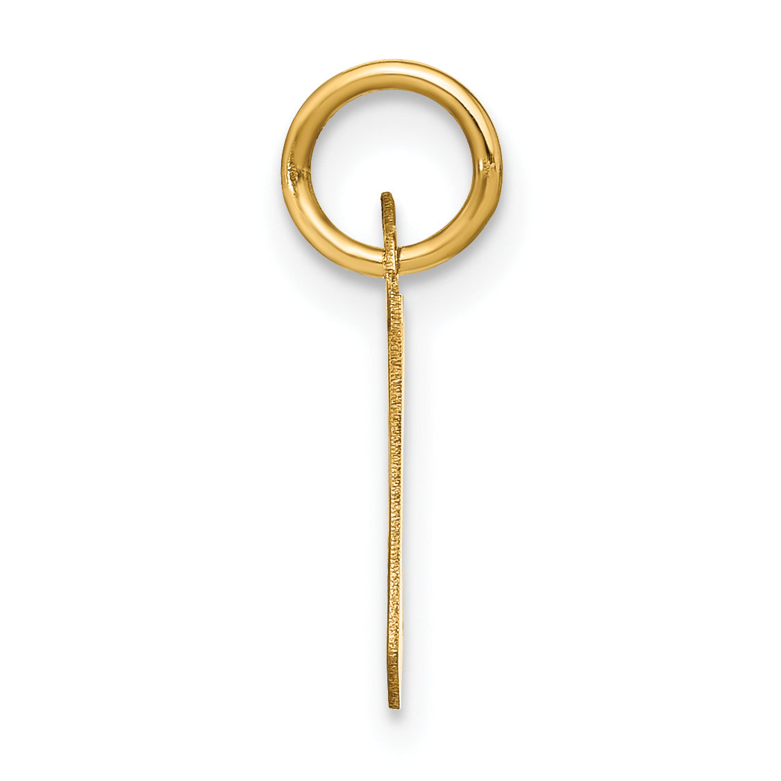 14k Yellow Gold 14KY Letter W Initial Pendant