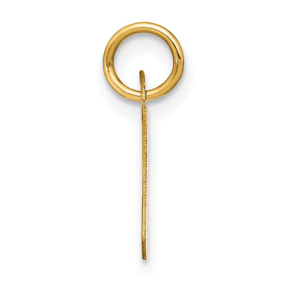 14k Yellow Gold 14KY Letter W Initial Pendant