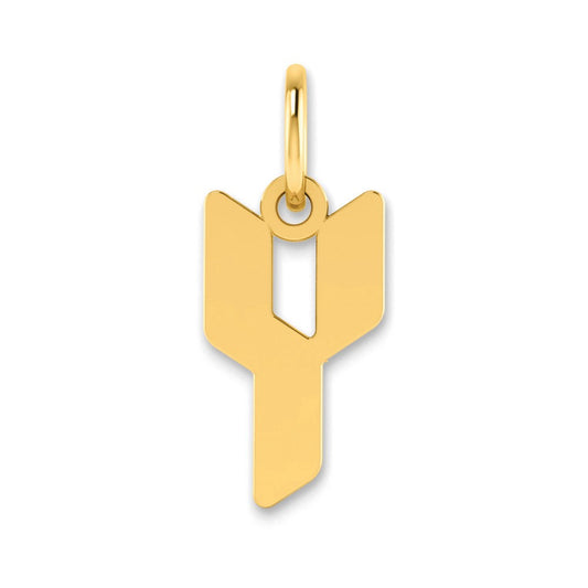 14K Yellow Gold 14Ky Letter Y Initial Pendant