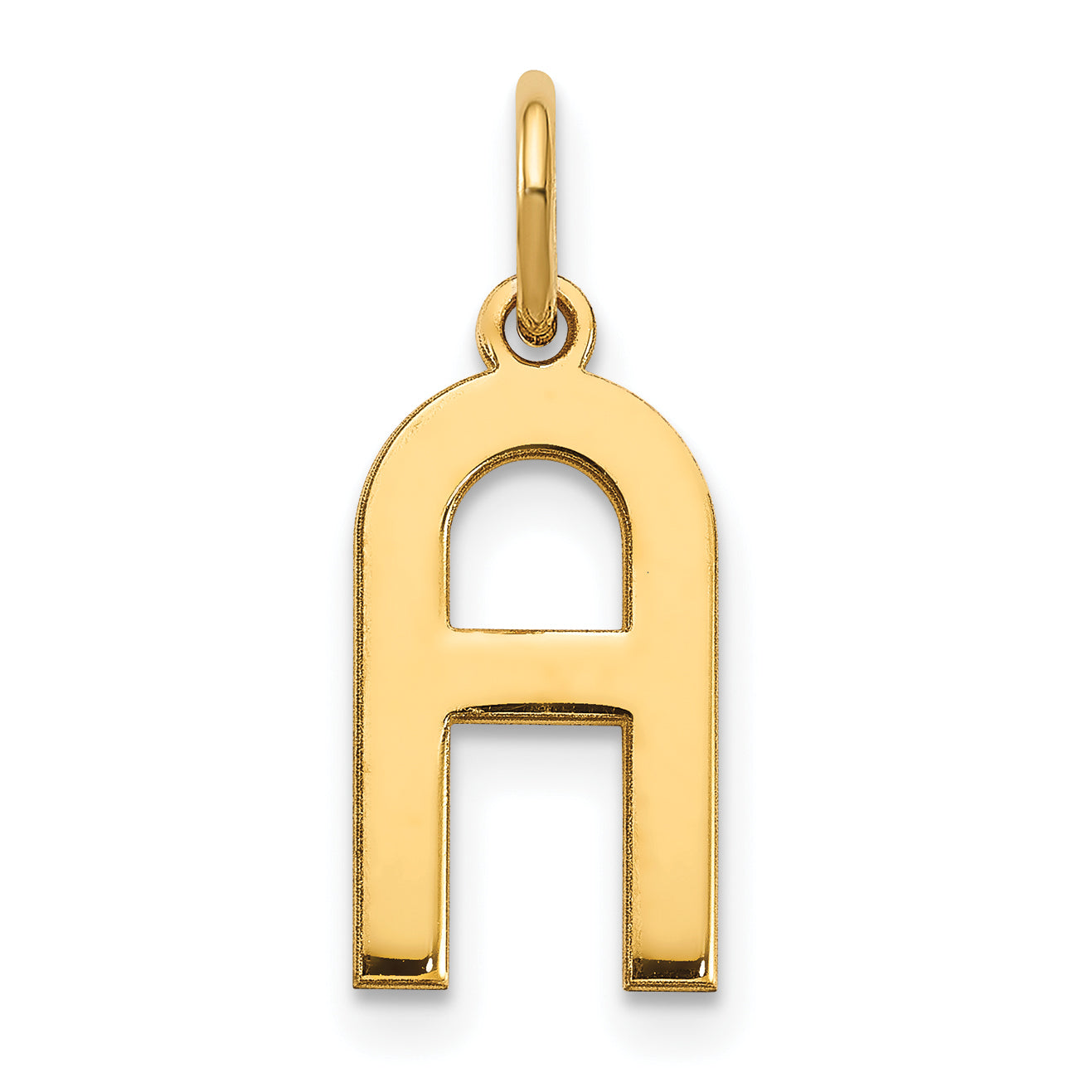 14k Yellow Gold 14ky Letter A Initial Pendant
