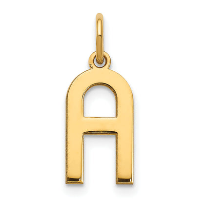 14k Yellow Gold 14ky Letter A Initial Pendant