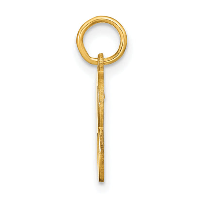 14k Yellow Gold 14ky Letter B Initial Pendant