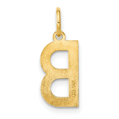14k Yellow Gold 14ky Letter B Initial Pendant