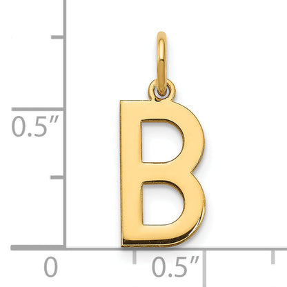 14k Yellow Gold 14ky Letter B Initial Pendant