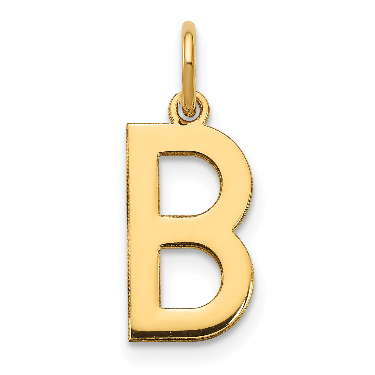 14k Yellow Gold 14ky Letter B Initial Pendant