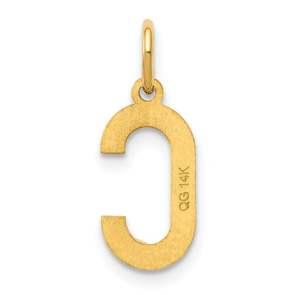 14k Yellow Gold 14ky Letter C Initial Pendant